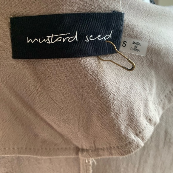 MUSTARD SEED Duster Boho Taupe Open Drape SMALL - Picture 10 of 11